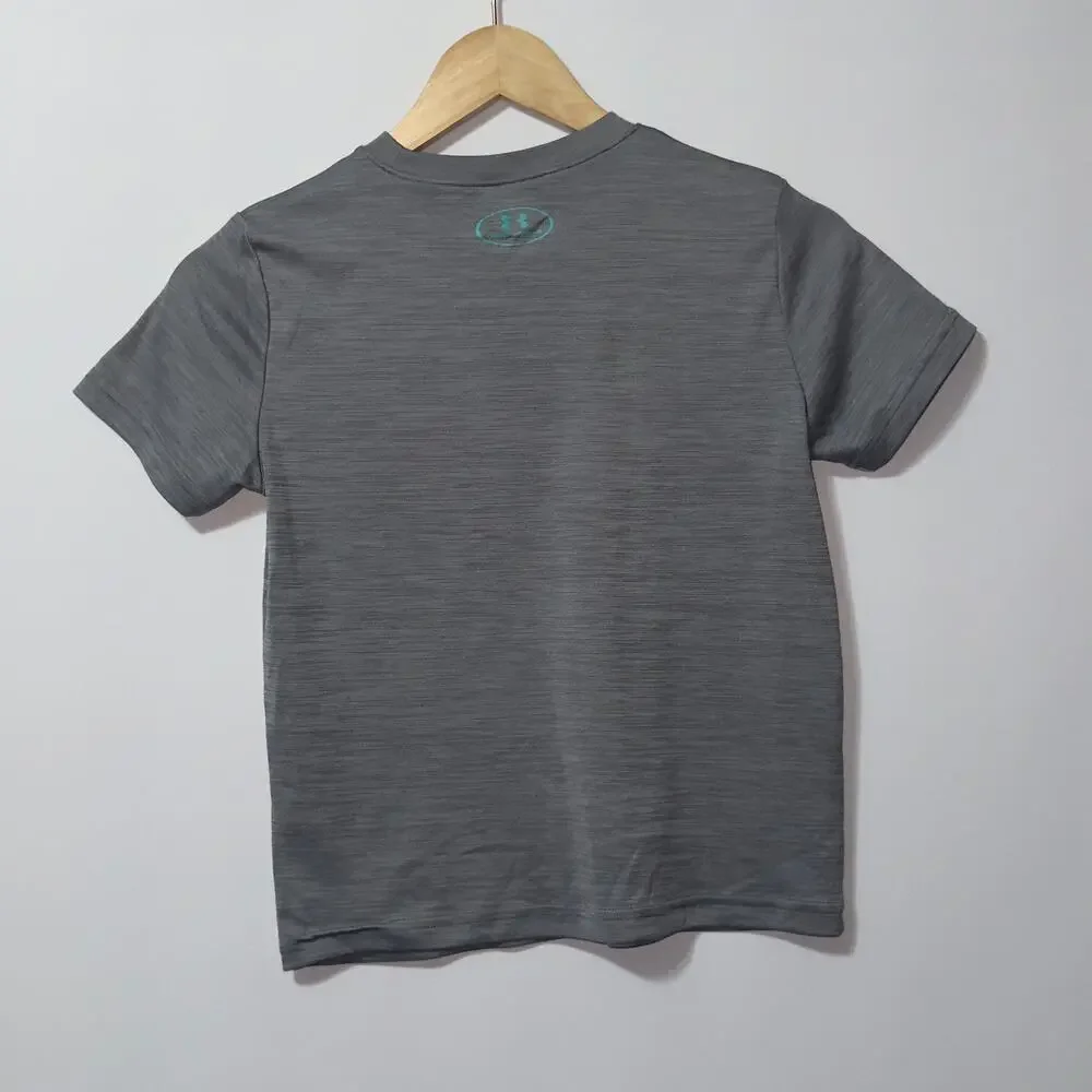 Under armour heat gear short sleeve gray shirt size youth small